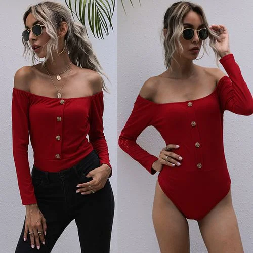 Women Strapless Solid Color T-shirt Jumpsuit-- Embroidered Appliqued Beaded