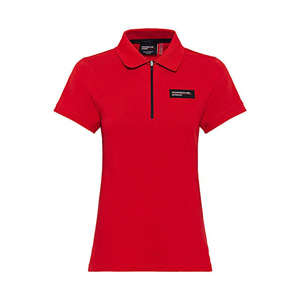 Porsche Women's Polo Shirt - Motorsport Fanwear-- Denim Fabric Leather Fabric Suede Fabric Porsche Women's Polo Shirt - Motorsport Fanwear-- Denim Fabric Leather Fabric Suede Fabric