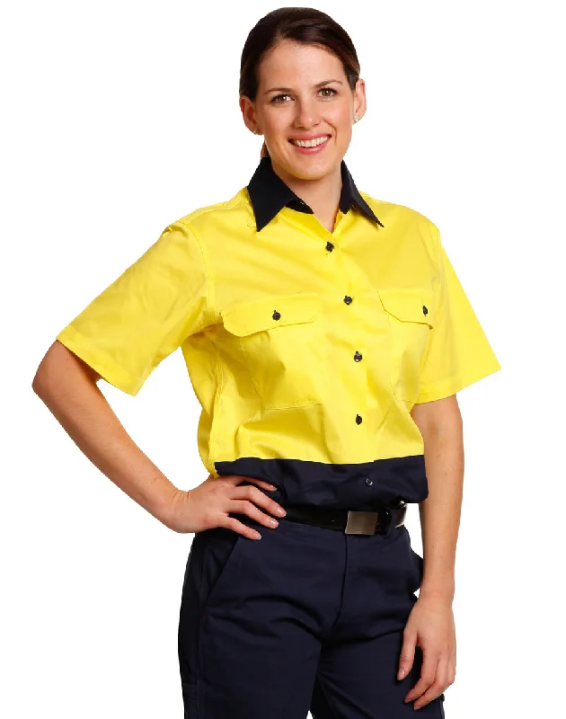 Winning Spirit Womens Short Sleeve Safety Shirt (SW63)-- Graphic Embroidered Appliqued Winning Spirit Womens Short Sleeve Safety Shirt (SW63)-- Graphic Embroidered Appliqued