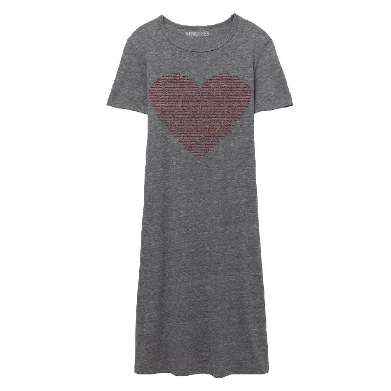 Ladies Flowy Animal Lovers T-Shirt Dress-- Elegant Classic Vintage