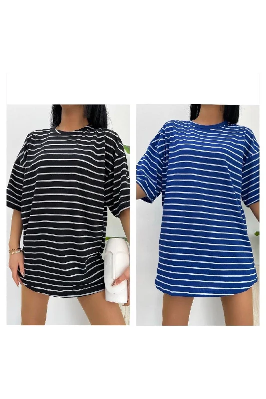 2 Pack Unisex Crew Neck Cotton Striped Oversize Boyfriend T-shirt Beybun Boutique-- Chenille Fabric Brocade Fabric Lace Fabric 2 Pack Unisex Crew Neck Cotton Striped Oversize Boyfriend T-shirt Beybun Boutique-- Chenille Fabric Brocade Fabric Lace Fabric