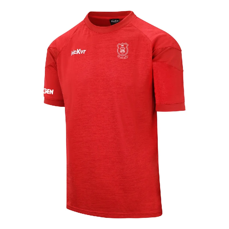 Mc Keever Cuala GAA Core 22 T-Shirt - Adult - Red-- Iron Safe Non-Iron Wrinkle Free