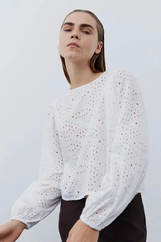 Sofie Schnoor - White Lace Shirt-- Casual Formal Business