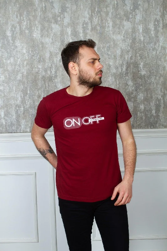 Unisex On-off Printed Cotton T-shirt-- Sequined Glittery Shiny