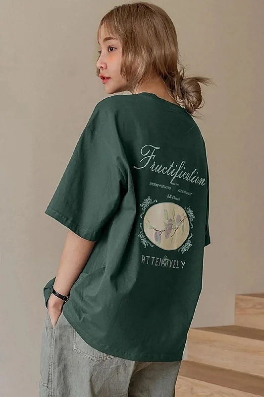 Unisex Fructification Printed T-shirt-- Mesh Fabric Canvas Fabric Denim Fabric