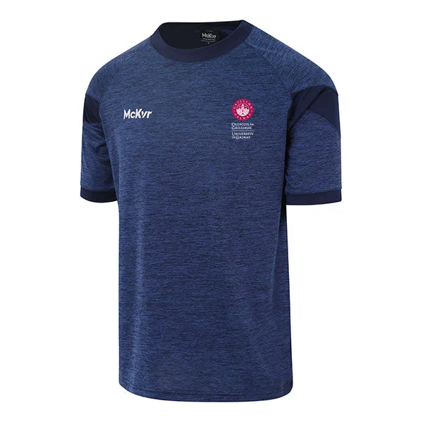 Mc Keever NUI Galway Core 22 T-Shirt - Adult - Navy-- Zippered Front Buttoned Front Snap Front
