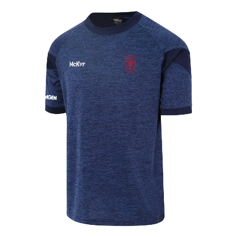 Mc Keever Cuala GAA Core 22 T-Shirt - Adult - Navy-- Solid Color Striped Floral