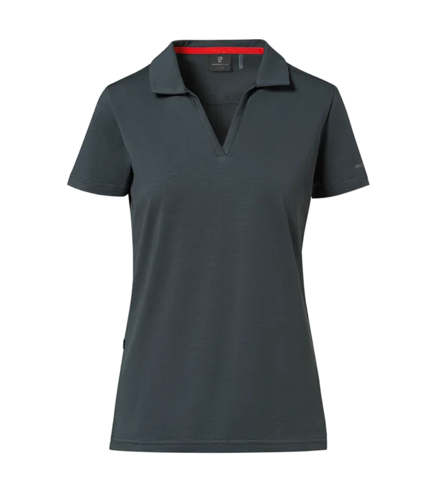 Porsche Women's Polo shirt - Urban Explorer-- Ribbed T-Shirt High Neck Heavyweight