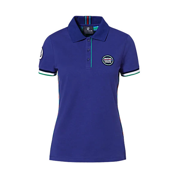 Porsche Ladies Polo Shirt- Martini Racing (Hippie)-- Nylon Fabric Polyester Fabric Spandex Fabric Porsche Ladies Polo Shirt- Martini Racing (Hippie)-- Nylon Fabric Polyester Fabric Spandex Fabric