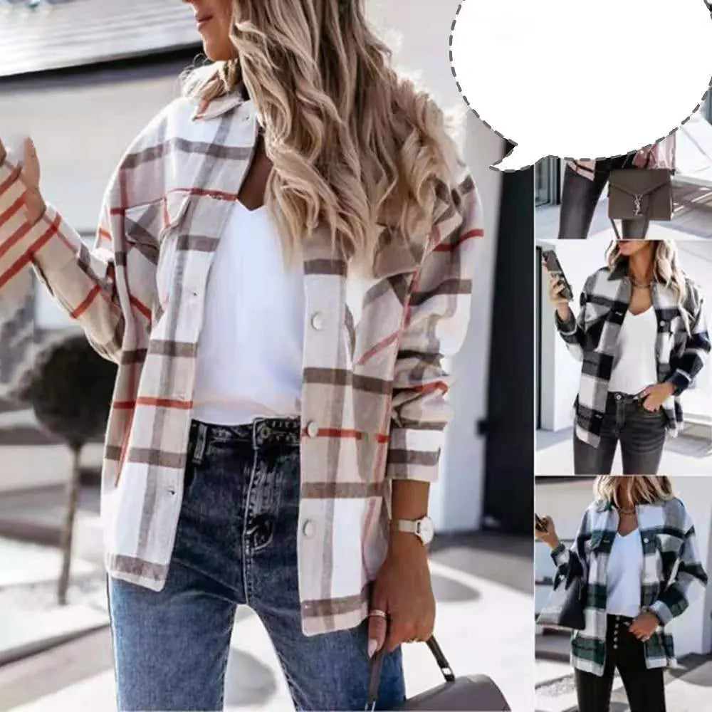 Shirt Women Pockets Long Sleeve-- Hooded Caped Shawl Collar