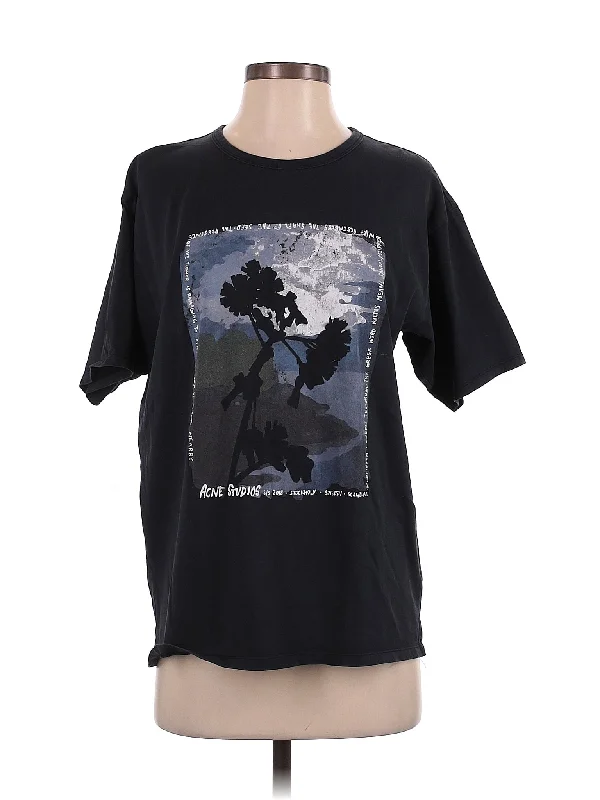Short Sleeve T Shirt-- Solid Color Striped Floral