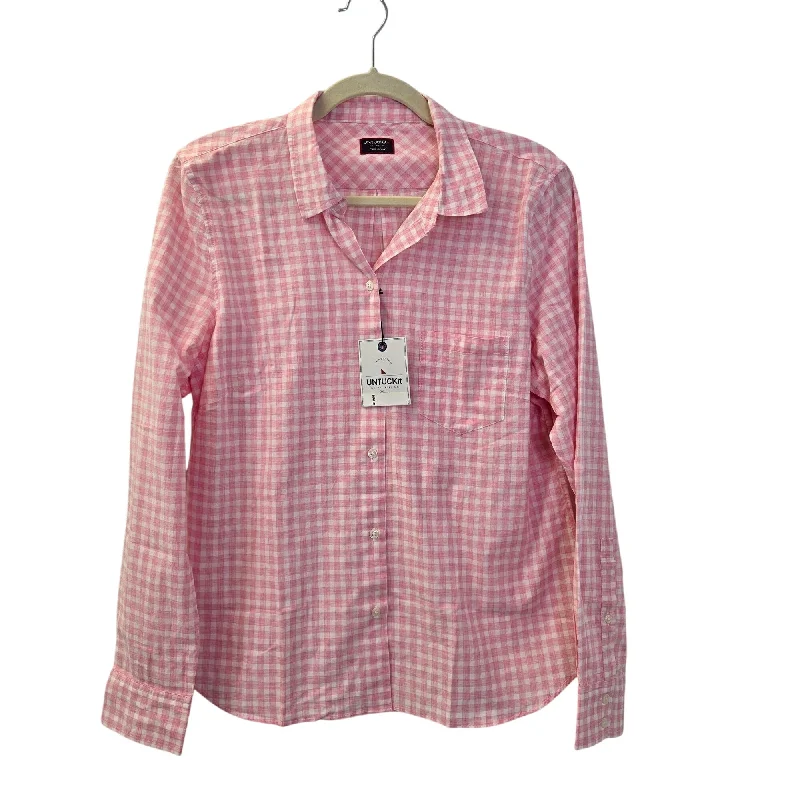 NWT UNTUCKit Calina Gingham Print Long Sleeve Button Down Shirt Size 10-- Striped Floral Plaid