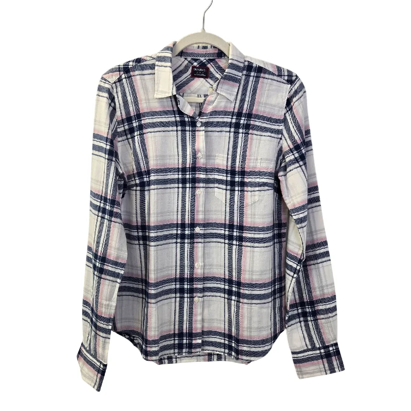 NWT UNTUCKit  De Toren Plaid Long Sleeve Button Down Shirt Size 6-- Rayon Fabric Velvet Fabric Corduroy Fabric