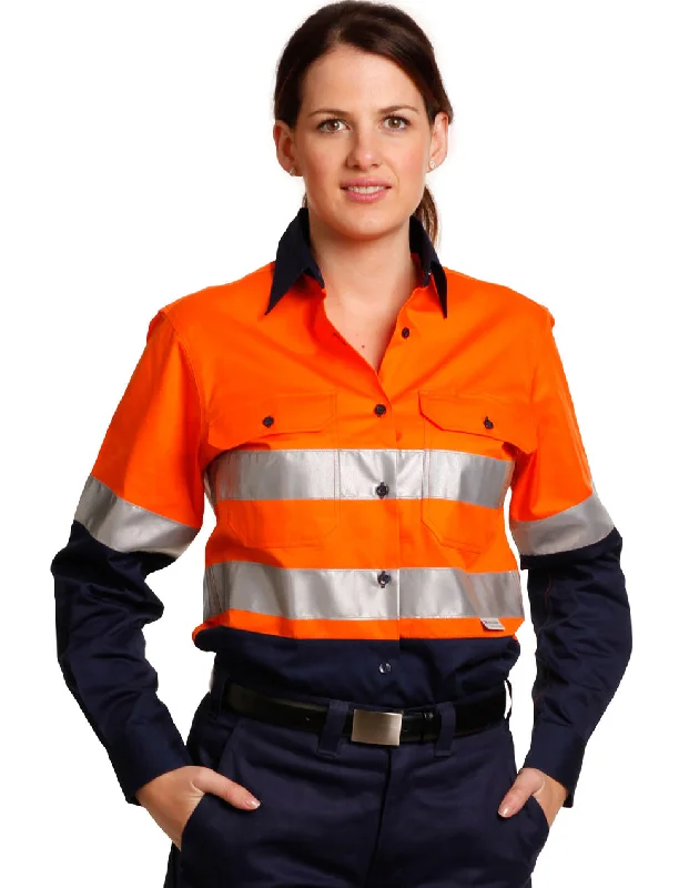 Winning Spirit Womens Long Sleeve Safety Shirt (SW65)-- Iron Safe Non-Iron Wrinkle Free Winning Spirit Womens Long Sleeve Safety Shirt (SW65)-- Iron Safe Non-Iron Wrinkle Free