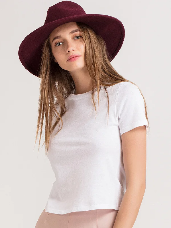 Short White T-Shirt-- Asymmetrical Pockets Print