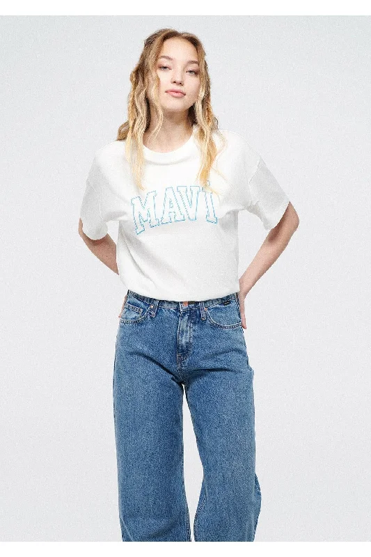 Logo Printed White T-Shirt Regular Fit / Regular Fit 1611193-81964-- Terry Blend Velvet Blend Canvas Blend Logo Printed White T-Shirt Regular Fit / Regular Fit 1611193-81964-- Terry Blend Velvet Blend Canvas Blend