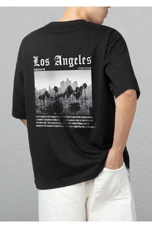 Unisex Los Angeles Oversized T-shirt-- Modern Contemporary Chic