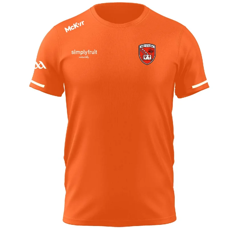 Mc Keever Armagh GAA Official Vital Training T-Shirt - Adult - Orange/White-- Solid Print Embellished Mc Keever Armagh GAA Official Vital Training T-Shirt - Adult - Orange/White-- Solid Print Embellished