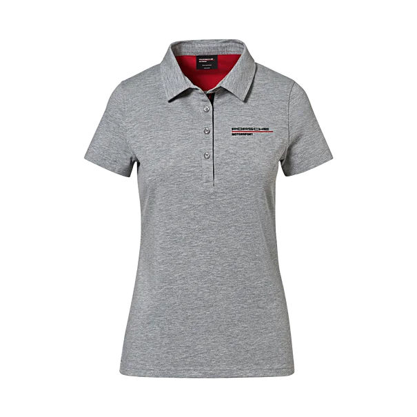 Porsche Ladies Polo Shirt (Gray)- Motorsport Collection-- Modern Contemporary Chic