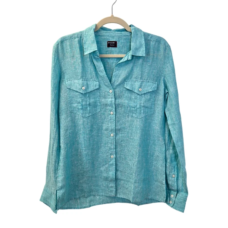 NWT UNTUCKit 100% Linen Monthelie Long Sleeve Button Down Shirt Size 4-- Cozy Warm Stylish NWT UNTUCKit 100% Linen Monthelie Long Sleeve Button Down Shirt Size 4-- Cozy Warm Stylish
