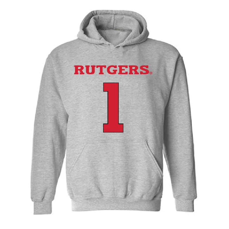 Rutgers - NCAA Women's Basketball : Destiny Adams - Sports Shersey Hooded Sweatshirt Hoodie with High Neck Warm Protective Rutgers - NCAA Women's Basketball : Destiny Adams - Sports Shersey Hooded Sweatshirt Hoodie with High Neck Warm Protective