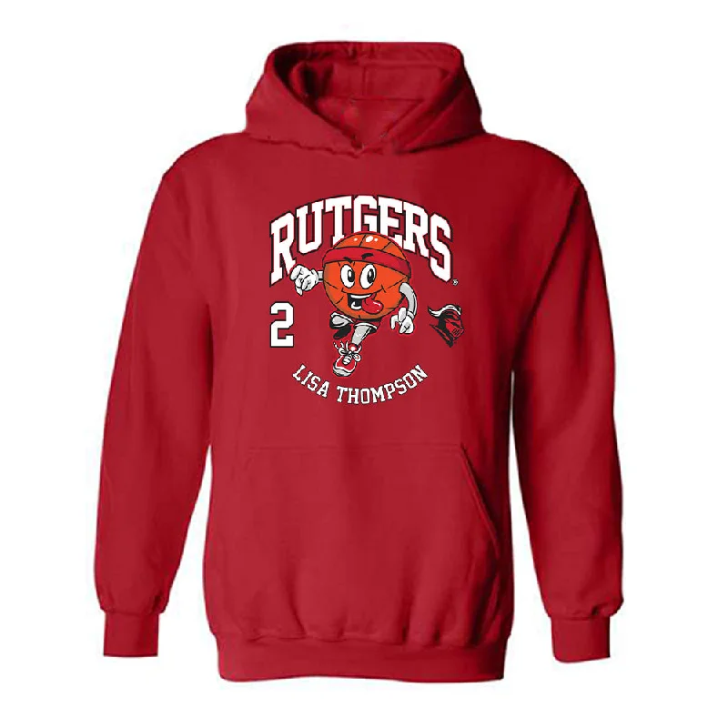 Rutgers - NCAA Women's Basketball : Lisa Thompson - Fashion Shersey Hooded Sweatshirt Hoodie Dress Longline Feminine Rutgers - NCAA Women's Basketball : Lisa Thompson - Fashion Shersey Hooded Sweatshirt Hoodie Dress Longline Feminine