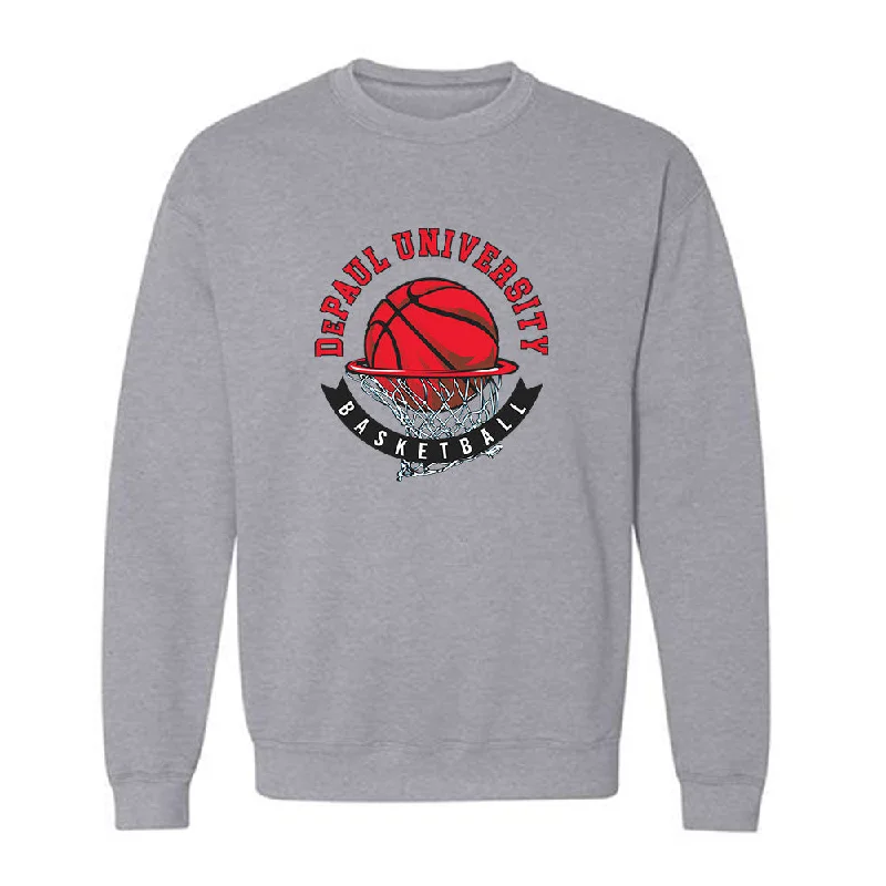 DePaul - NCAA Women's Basketball : Ellery Minch - Sports Shersey Crewneck Sweatshirt Hoodie with Hem Drawcord Adjustable Customizable DePaul - NCAA Women's Basketball : Ellery Minch - Sports Shersey Crewneck Sweatshirt Hoodie with Hem Drawcord Adjustable Customizable