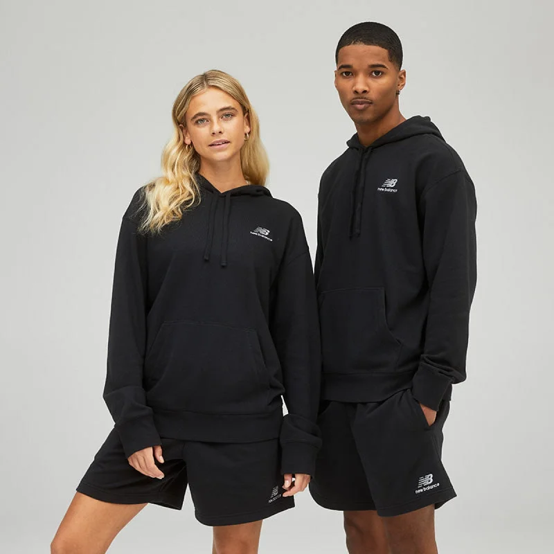 Men's/Women's New Balance Uni-Ssentials French Terry Hoodie "Unisex" Hoodie with Sequins Glamorous Eye-catching Men's/Women's New Balance Uni-Ssentials French Terry Hoodie "Unisex" Hoodie with Sequins Glamorous Eye-catching