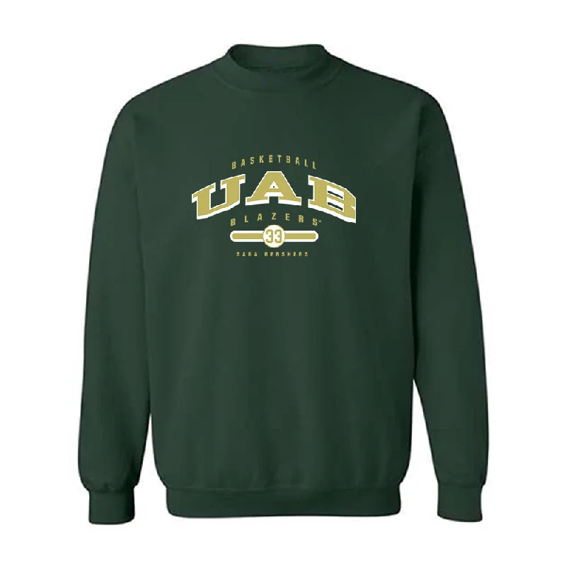 UAB - NCAA Women's Basketball : Sara Bershers - Classic Fashion Shersey Crewneck Sweatshirt Hoodie with V-Neck Classic Versatile UAB - NCAA Women's Basketball : Sara Bershers - Classic Fashion Shersey Crewneck Sweatshirt Hoodie with V-Neck Classic Versatile