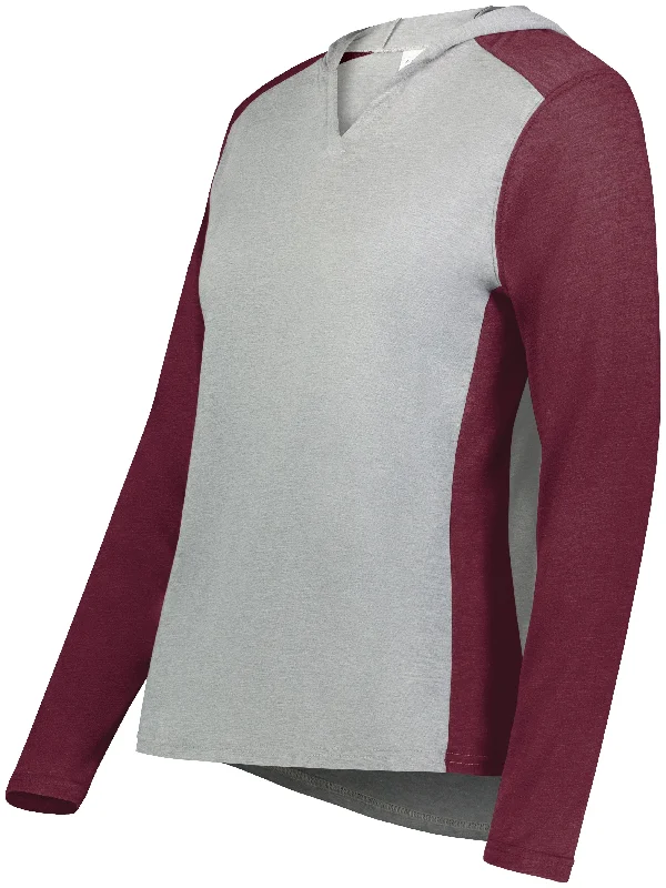 GREY HEATHER/MAROON HEATHER