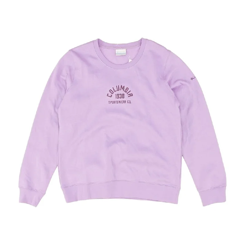 Purple Solid Sweatshirt Hoodie with Ribbed Neckline Snug Warm