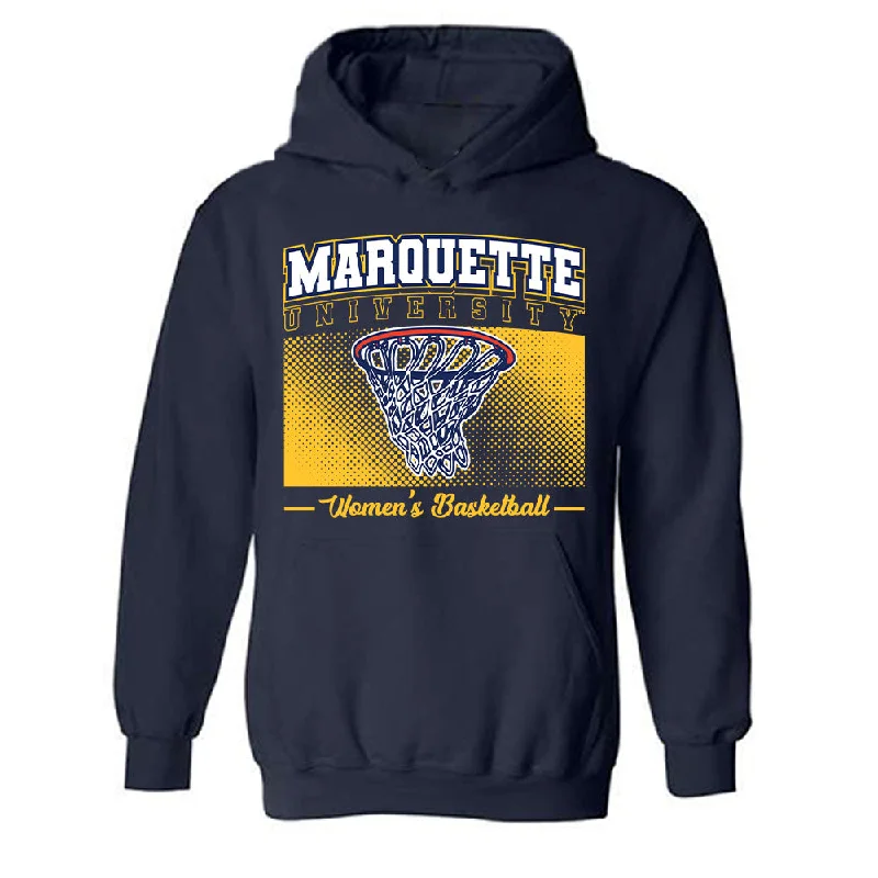 Marquette - NCAA Women's Basketball : Jaidynn Mason - Sports Shersey Hooded Sweatshirt Hoodie with Ribbed Neckline Snug Warm