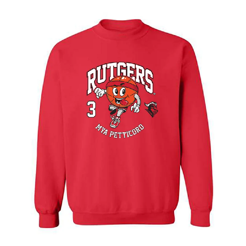Rutgers - NCAA Women's Basketball : Mya Petticord - Fashion Shersey Crewneck Sweatshirt Hoodie with Print Artistic Unique Rutgers - NCAA Women's Basketball : Mya Petticord - Fashion Shersey Crewneck Sweatshirt Hoodie with Print Artistic Unique