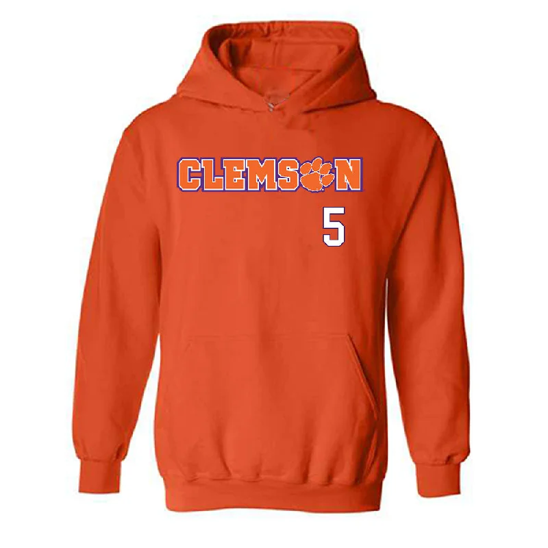 Clemson - NCAA Women's Basketball : Hannah Kohn - Classic Shersey Hooded Sweatshirt Hoodie with Magnetic Closure Innovative Modern