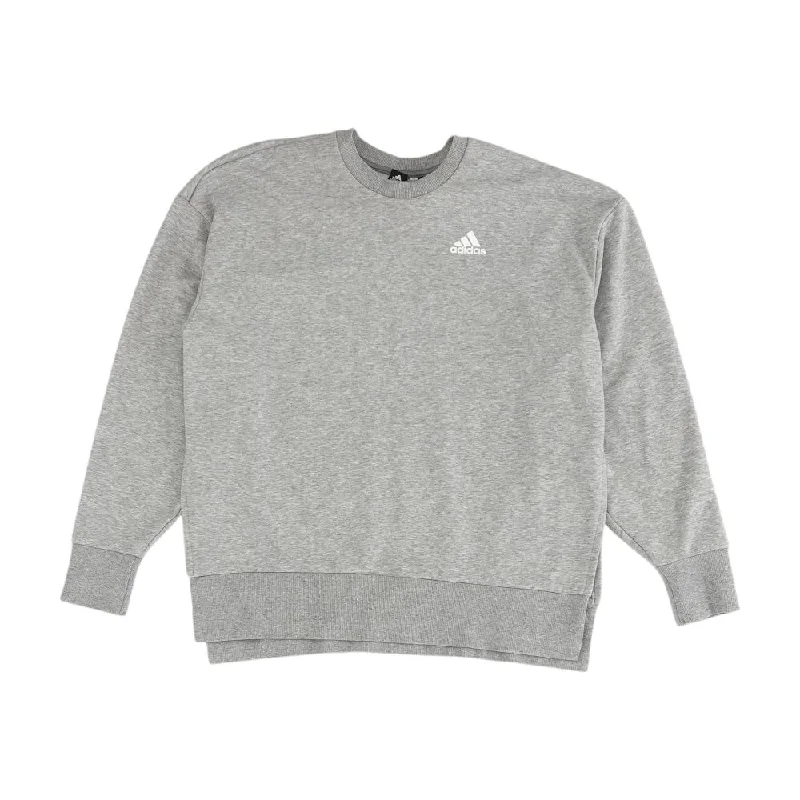 Gray Solid Sweatshirt Hoodie with Magnetic Closure Innovative Modern