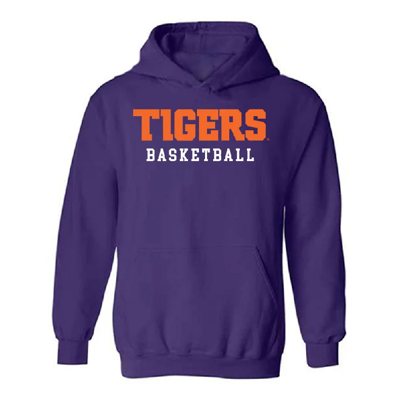 Clemson - NCAA Women's Basketball : Hannah Kohn - Classic Shersey Hooded Sweatshirt Hoodie with Metallic Shiny Futuristic Clemson - NCAA Women's Basketball : Hannah Kohn - Classic Shersey Hooded Sweatshirt Hoodie with Metallic Shiny Futuristic