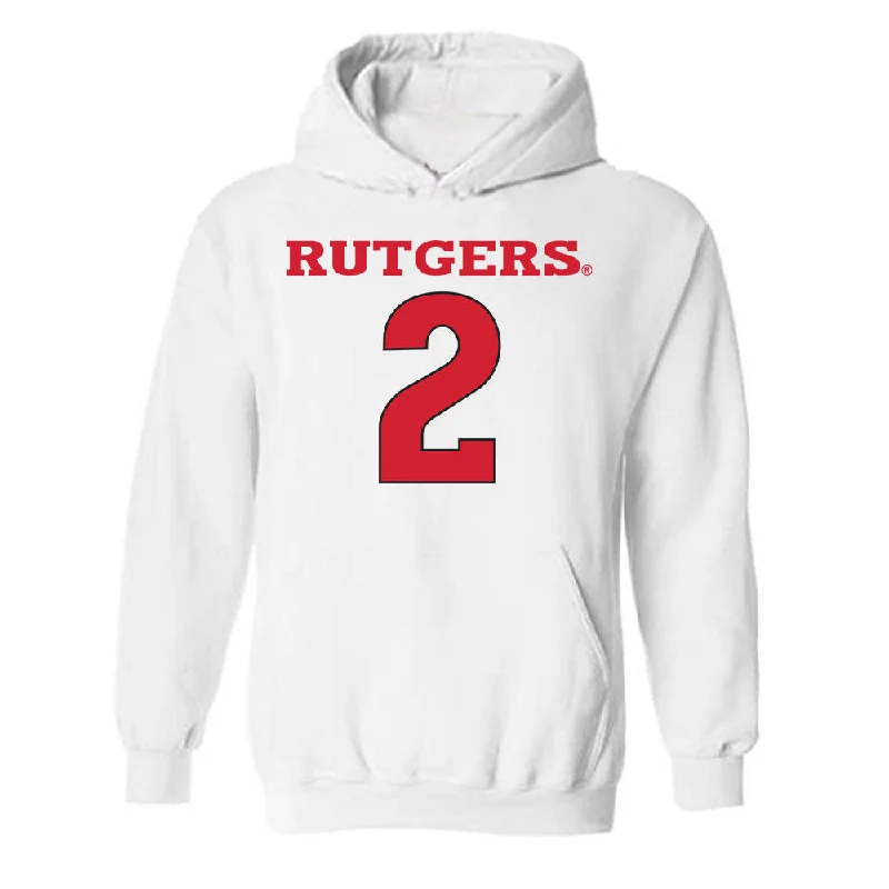 Rutgers - NCAA Women's Basketball : Lisa Thompson - Sport Shersey Hooded Sweatshirt Hoodie with High-Low Hem Asymmetrical Trendy Rutgers - NCAA Women's Basketball : Lisa Thompson - Sport Shersey Hooded Sweatshirt Hoodie with High-Low Hem Asymmetrical Trendy