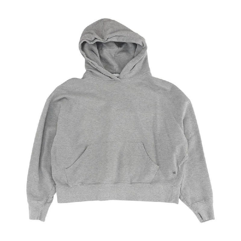 Gray Solid Hoodie Hoodie with Fur Luxurious Winter