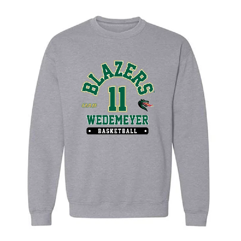 UAB - NCAA Women's Basketball : Genevive Wedemeyer - Classic Fashion Shersey Crewneck Sweatshirt Hoodie with Button Placket Classic Preppy UAB - NCAA Women's Basketball : Genevive Wedemeyer - Classic Fashion Shersey Crewneck Sweatshirt Hoodie with Button Placket Classic Preppy