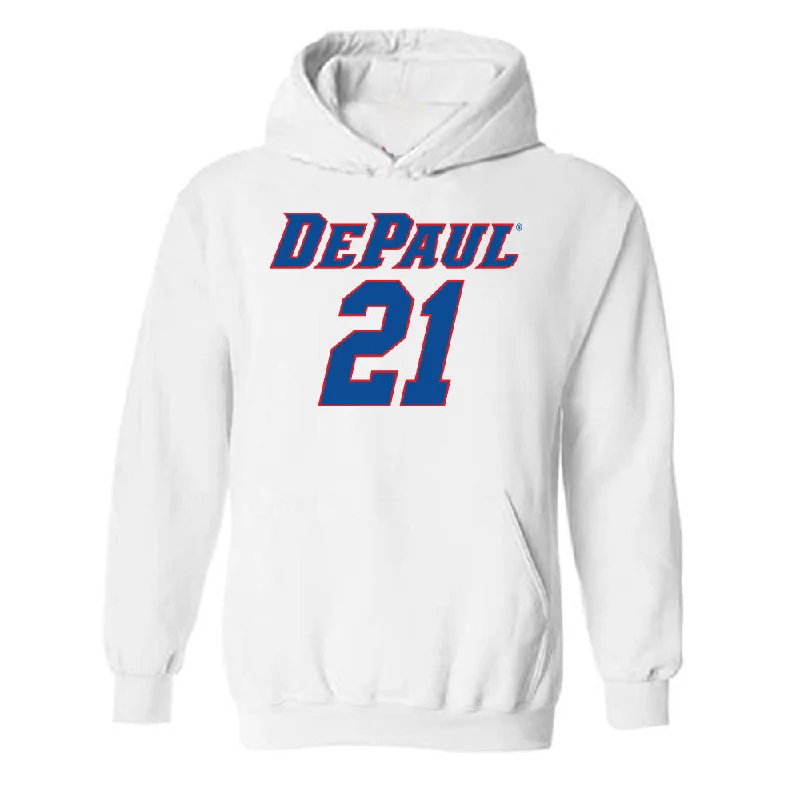 DePaul - NCAA Women's Basketball : Natiah Nelson - Replica Shersey Hooded Sweatshirt Hooded Sweatshirt Casual Wear Street Style DePaul - NCAA Women's Basketball : Natiah Nelson - Replica Shersey Hooded Sweatshirt Hooded Sweatshirt Casual Wear Street Style