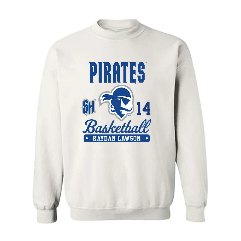 Seton Hall - NCAA Women's Basketball : Kaydan Lawson - Fashion Shersey Crewneck Sweatshirt Hoodie with Applique Textured Unique Seton Hall - NCAA Women's Basketball : Kaydan Lawson - Fashion Shersey Crewneck Sweatshirt Hoodie with Applique Textured Unique