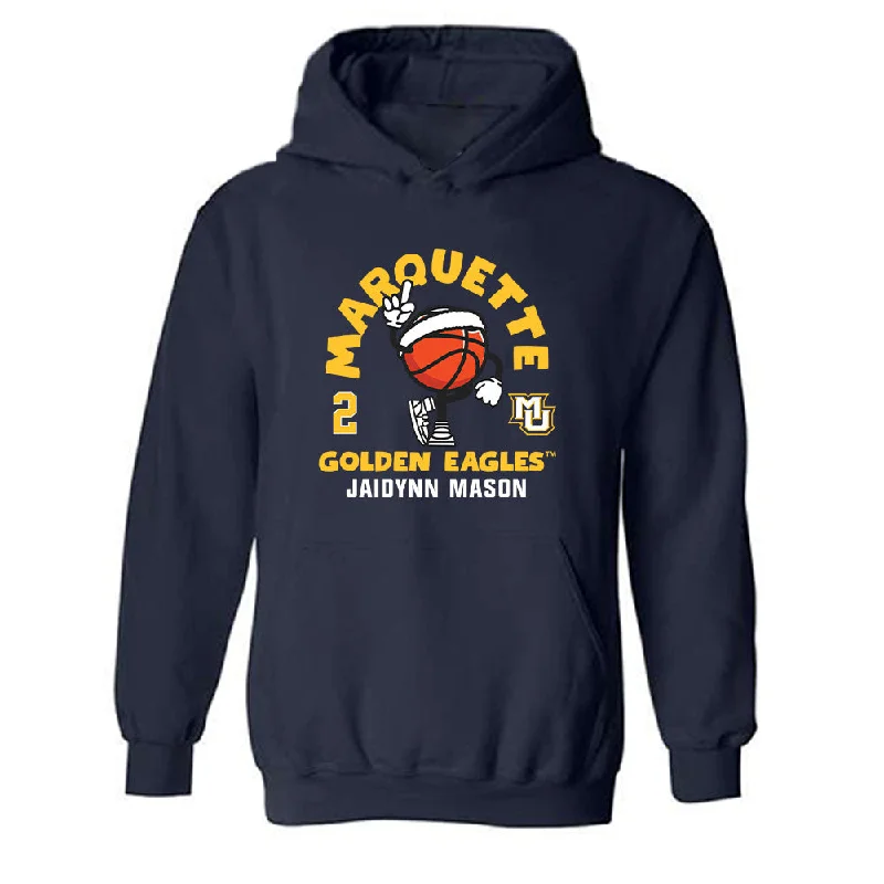 Marquette - NCAA Women's Basketball : Jaidynn Mason - Fashion Shersey Hooded Sweatshirt Hoodie with Tied Waist Feminine Flattering Marquette - NCAA Women's Basketball : Jaidynn Mason - Fashion Shersey Hooded Sweatshirt Hoodie with Tied Waist Feminine Flattering