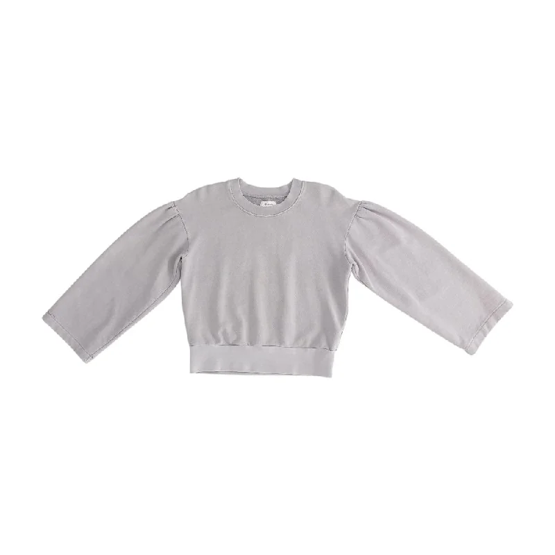 Purple Solid Sweatshirt Hoodie with Cuffed Sleeves Snug Secure