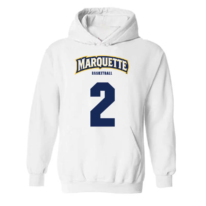 Marquette - NCAA Women's Basketball : Jaidynn Mason - Sports Shersey Hooded Sweatshirt Hoodie with Longline Fit Extended Stylish Marquette - NCAA Women's Basketball : Jaidynn Mason - Sports Shersey Hooded Sweatshirt Hoodie with Longline Fit Extended Stylish