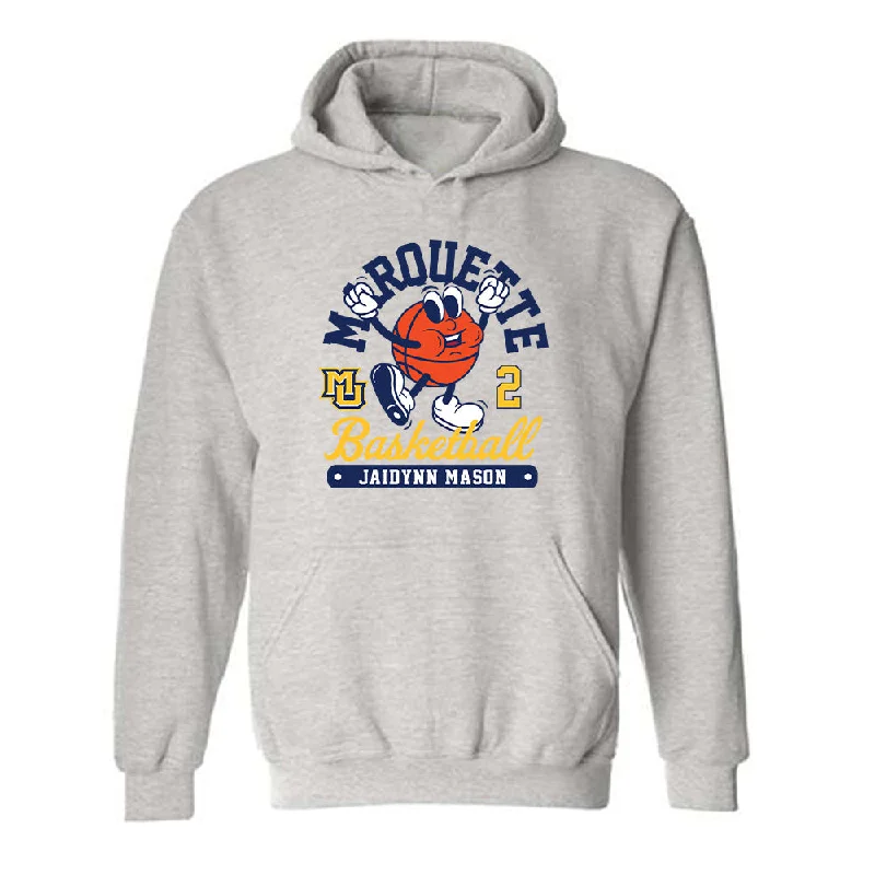 Marquette - NCAA Women's Basketball : Jaidynn Mason - Fashion Shersey Hooded Sweatshirt Hoodie with Reflective Safety Nightwear Marquette - NCAA Women's Basketball : Jaidynn Mason - Fashion Shersey Hooded Sweatshirt Hoodie with Reflective Safety Nightwear