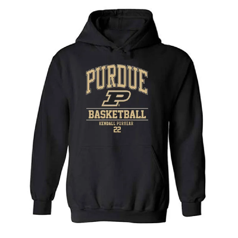 Purdue - NCAA Women's Basketball : Kendall Puryear - Classic Fashion Shersey Hooded Sweatshirt Hoodie with Side Slits Relaxed Casual Purdue - NCAA Women's Basketball : Kendall Puryear - Classic Fashion Shersey Hooded Sweatshirt Hoodie with Side Slits Relaxed Casual