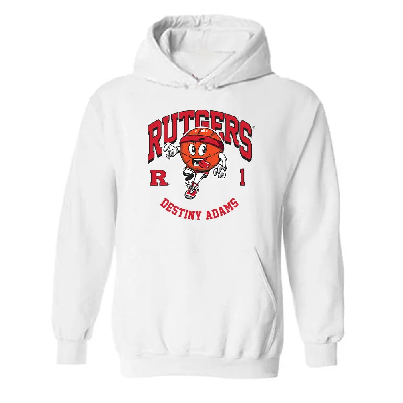 Rutgers - NCAA Women's Basketball : Destiny Adams - Fashion Shersey Hooded Sweatshirt Hoodie with Thumb Holes Functional Cozy Rutgers - NCAA Women's Basketball : Destiny Adams - Fashion Shersey Hooded Sweatshirt Hoodie with Thumb Holes Functional Cozy