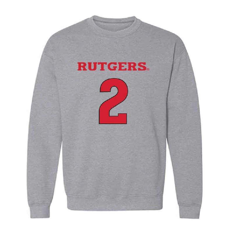 Rutgers - NCAA Women's Basketball : Lisa Thompson - Sports Shersey Crewneck Sweatshirt Hoodie with Side Slits Relaxed Casual Rutgers - NCAA Women's Basketball : Lisa Thompson - Sports Shersey Crewneck Sweatshirt Hoodie with Side Slits Relaxed Casual