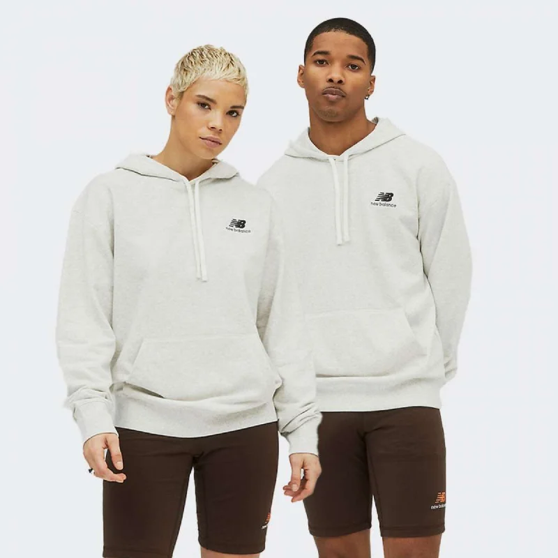 Men's/Women's New Balance Uni-Ssentials French Terry Hoodie "Unisex" Hoodie with Applique Textured Unique Men's/Women's New Balance Uni-Ssentials French Terry Hoodie "Unisex" Hoodie with Applique Textured Unique