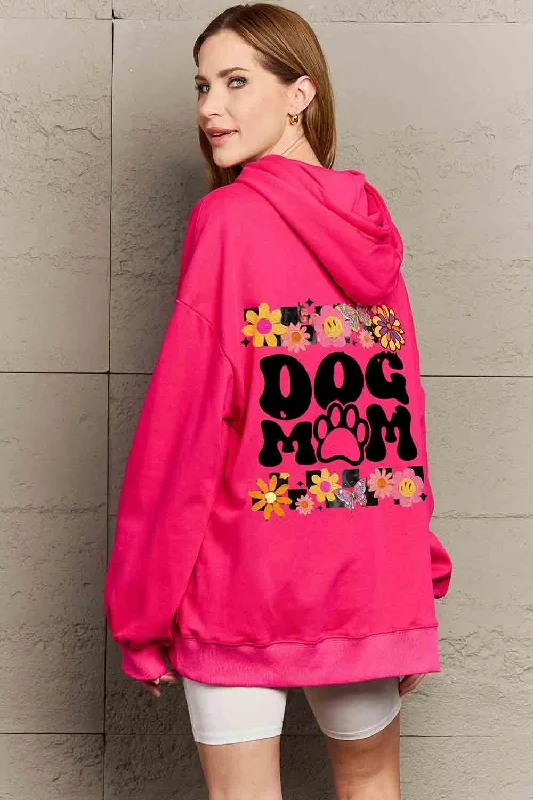 Simply Love Simply Love Full Size DOG MOM Graphic Hoodie Hoodie with Color Block Contrast Stylish Simply Love Simply Love Full Size DOG MOM Graphic Hoodie Hoodie with Color Block Contrast Stylish